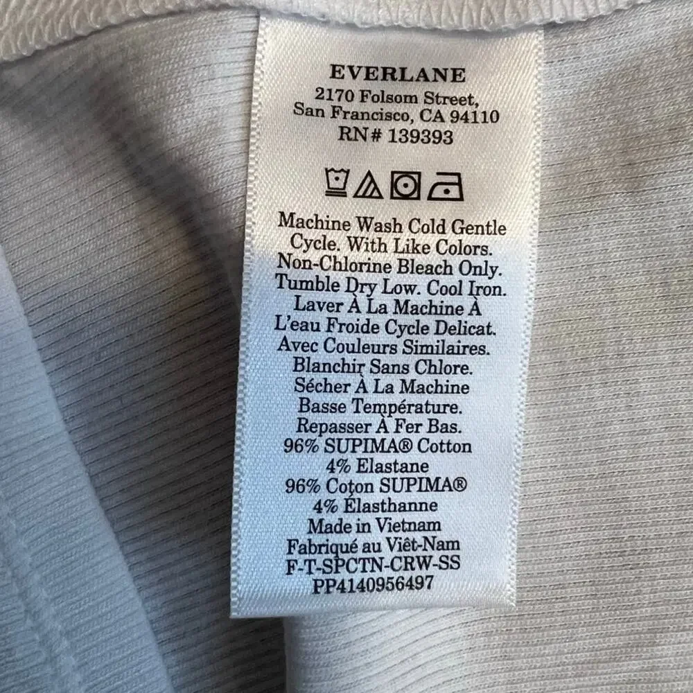 Everlane The Luxe Rib Supima Cotton Crew - Picture 7 of 7